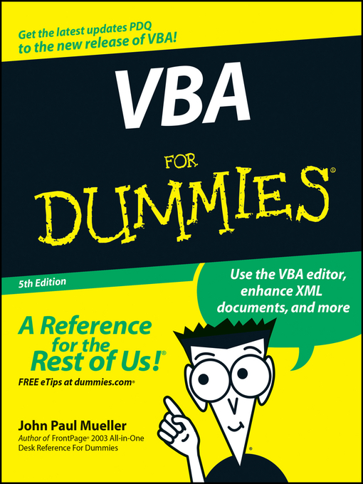 Title details for VBA For Dummies by John Paul Mueller - Available